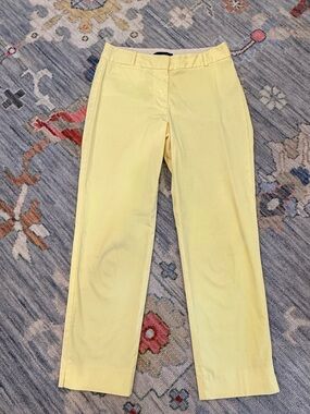 Talbots Heritage Straight Leg Cotton Yellow Chino Pant size 2